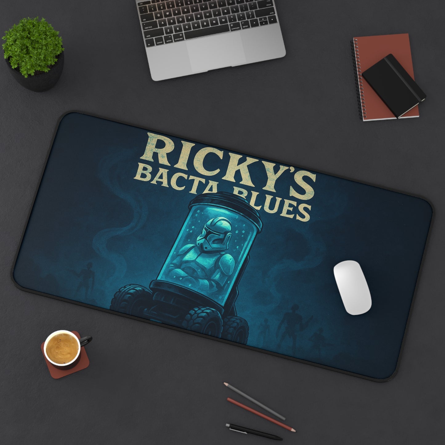 Rickys Bacta Blue Music Art Desk Mat