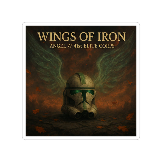 Wings of Iron Music Art Sticker