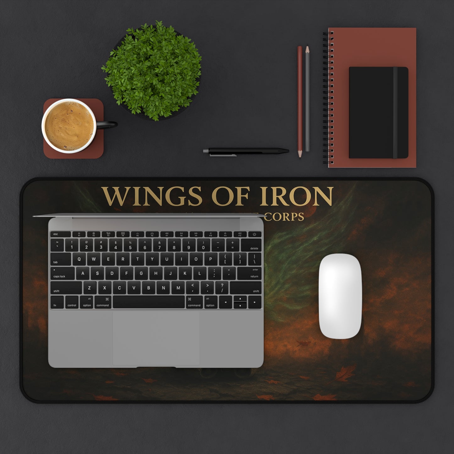 Wings of Iron Music Art Desk Mat