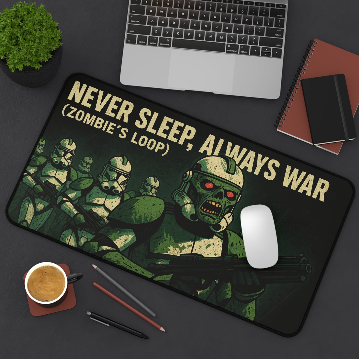 Never Sleep Always War Music Art Desk Mat