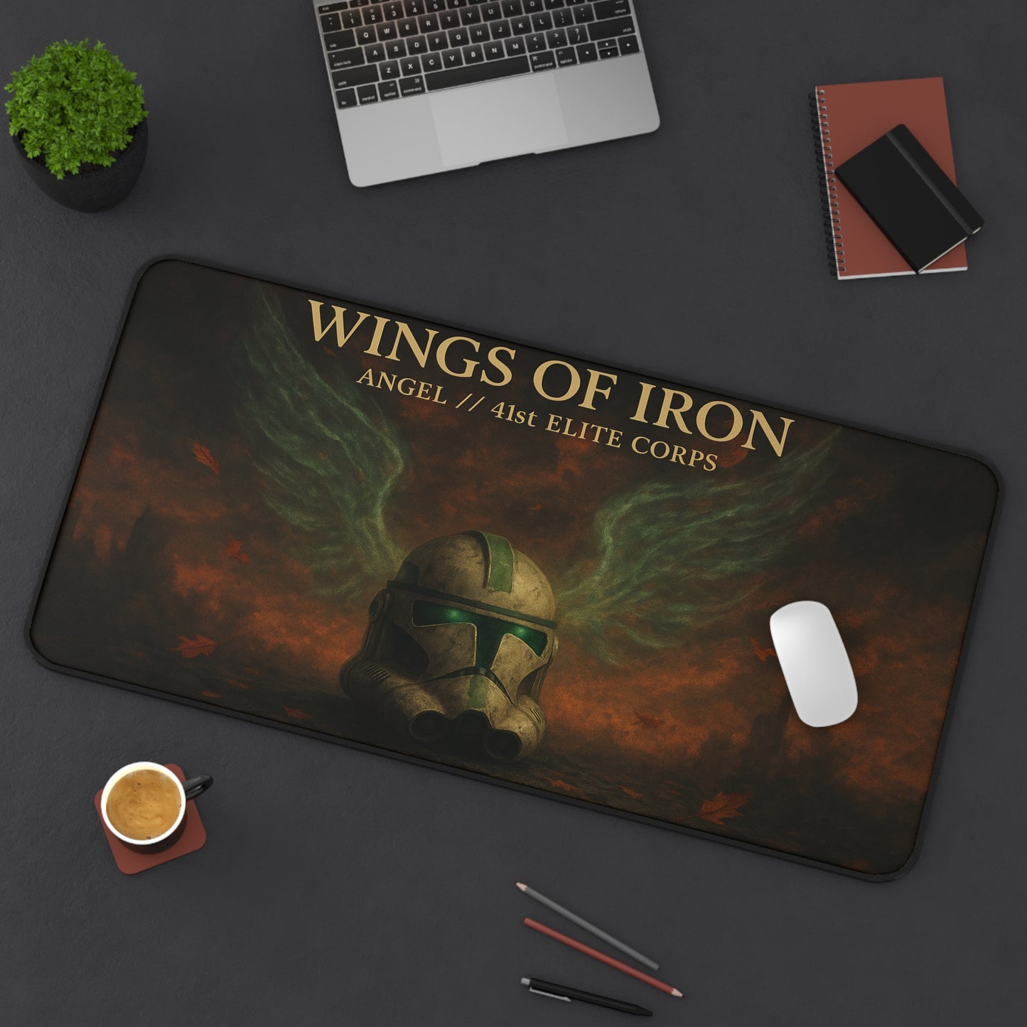 Wings of Iron Music Art Desk Mat