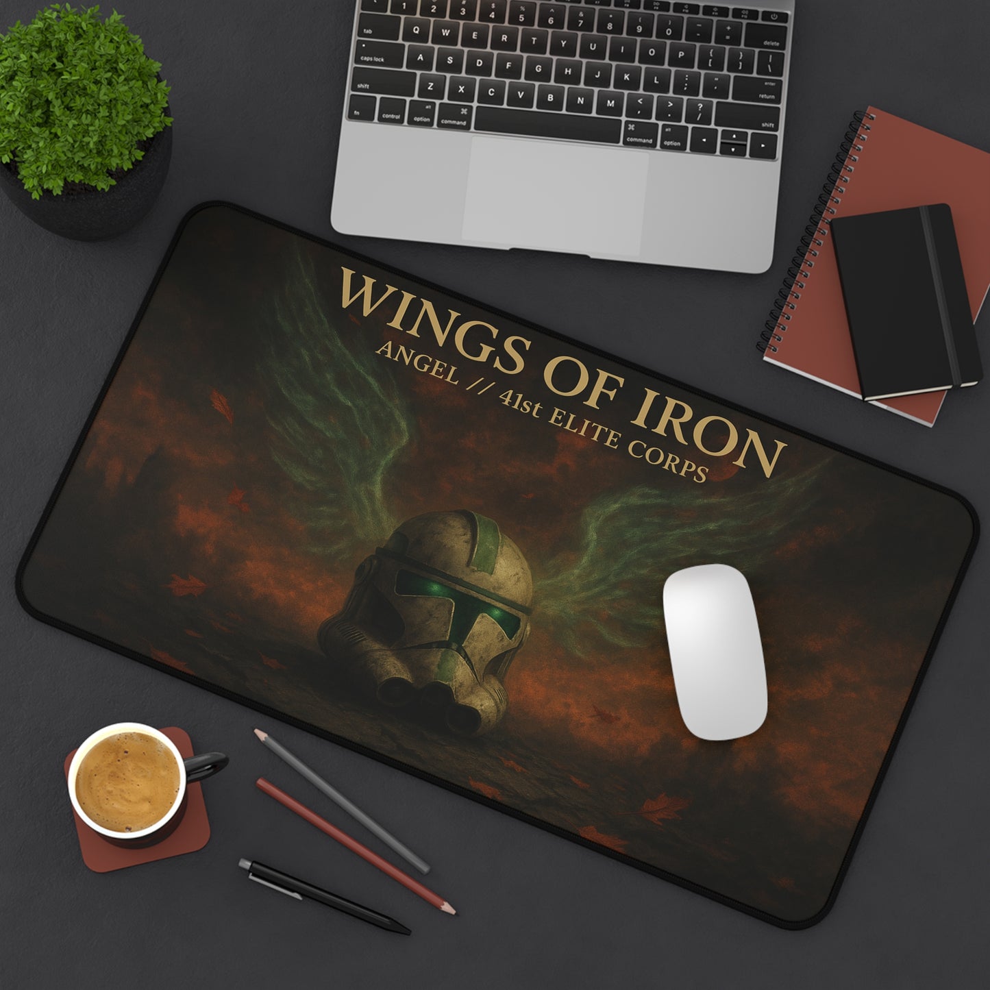 Wings of Iron Music Art Desk Mat